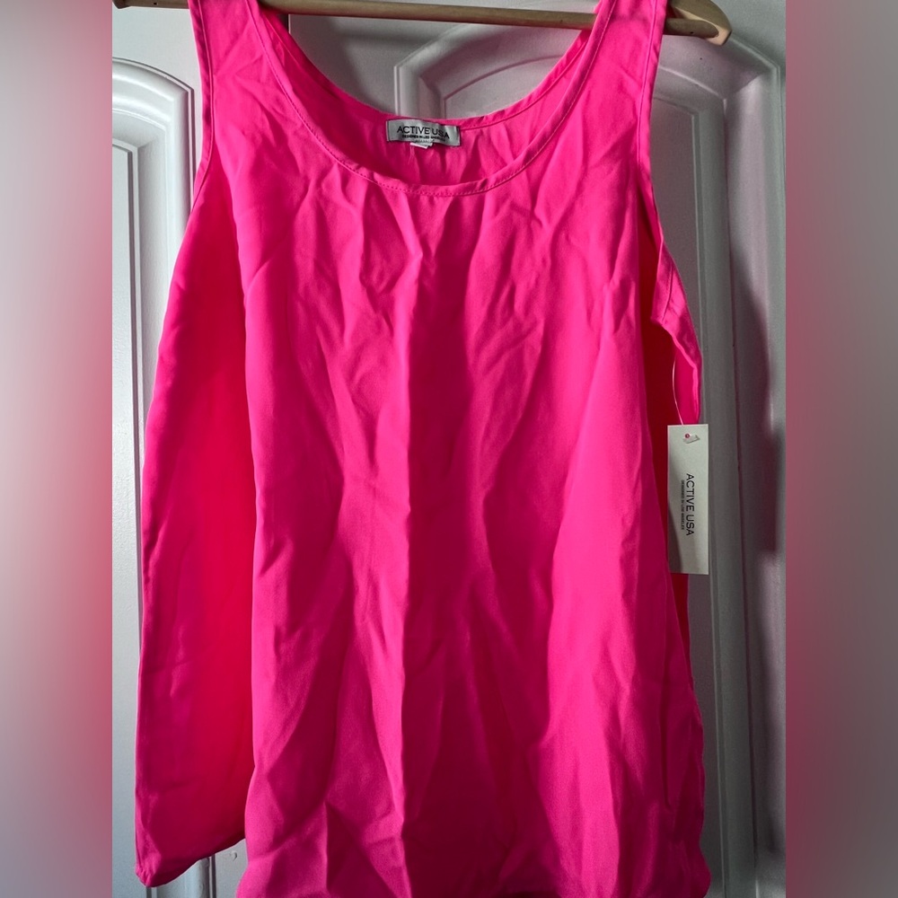 Active USA Women's Vibrant Pink Tank Top